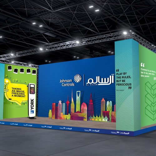 Exhibition standing for mockup and Corporate identity.
Retail booth design elements in Exhibition hall .3d render.