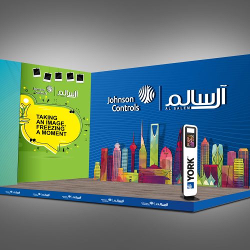 Exhibition standing for mockup and Corporate identity.
Retail booth design elements in Exhibition hall .3d render.
